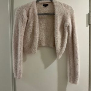 Wild fable cropped fuzzy cream sweater